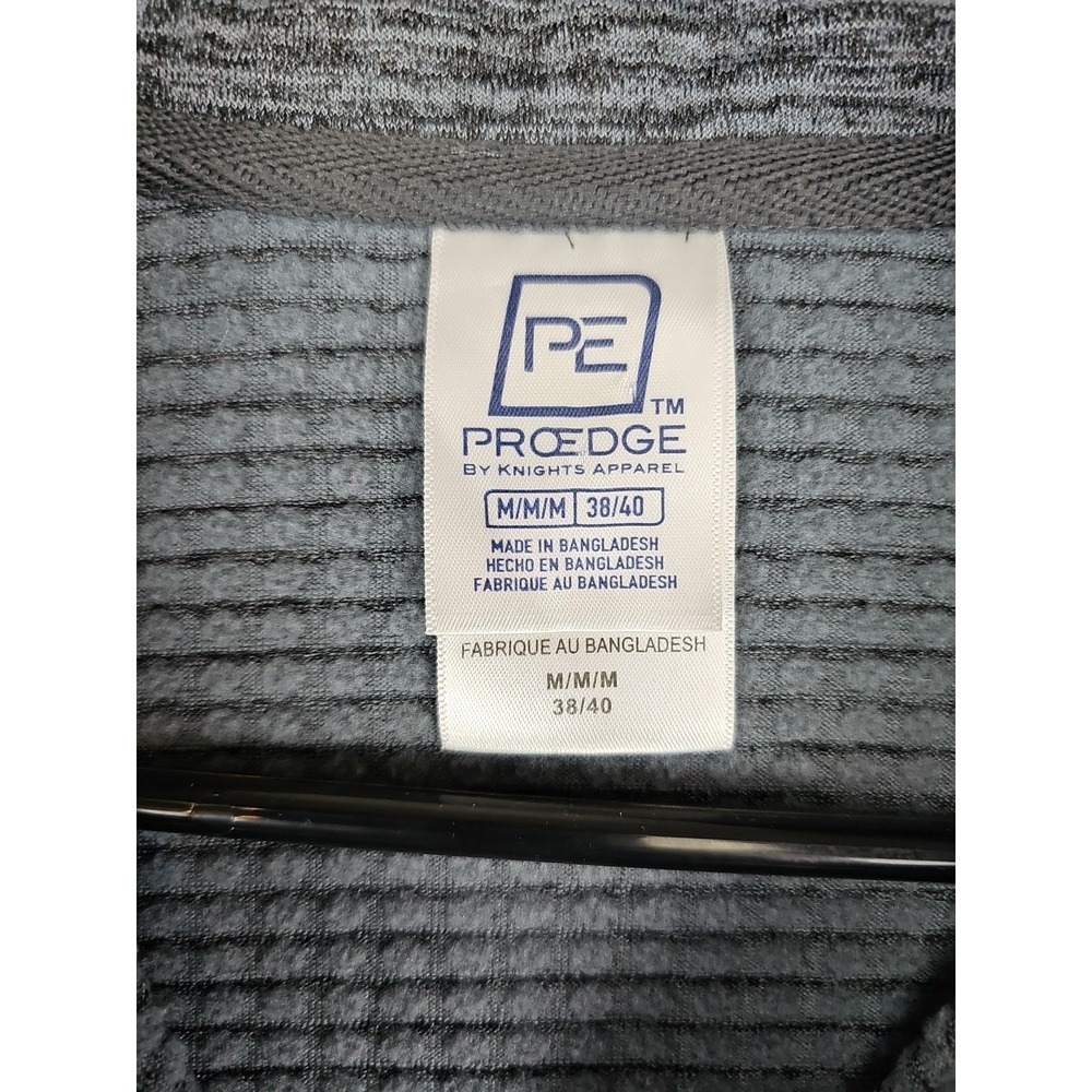 U Of M Michigan Wolverines Pro Edge 1/4 Zip Athletic Pullover Men's Medium Gray - Picture 4 of 8